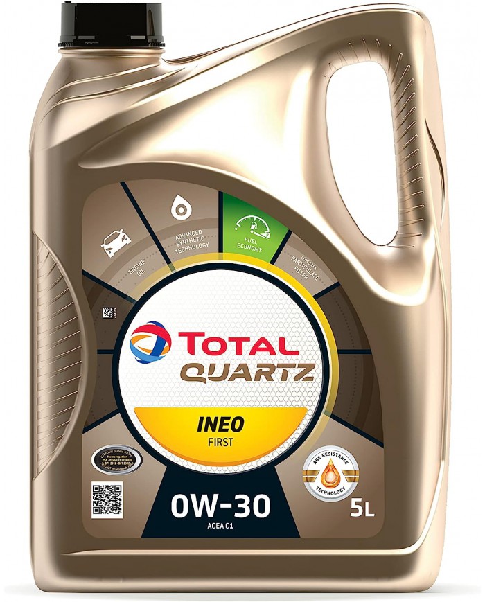 Total Quartz Ineo First 0 W-30 olio motore completamente sintetico Low Saps auto, 5 litro Total Quartz Ineo First 0 W-30 olio motore completamente sintetico Low Saps auto, 5 litro
