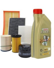 Kit tagliando auto, kit quattro filtri e 5 litri olio motore Castrol Edge 5W30 (PR4594/19)