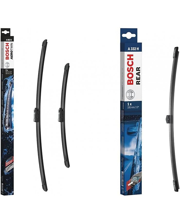 Bosch Automotive Tergicristalli Aerotwin A863S, Lunghezza 650Mm/450Mm, 1 Set Per Parabrezza Anteriore, Nero, 65 x 4 x 5 cm, 280 Bosch Automotive Tergicristalli Aerotwin A863S, Lunghezza 650Mm/450Mm, 1 Set Per Parabrezza Anteriore, Nero, 65 x 4 x 5 cm, 280
