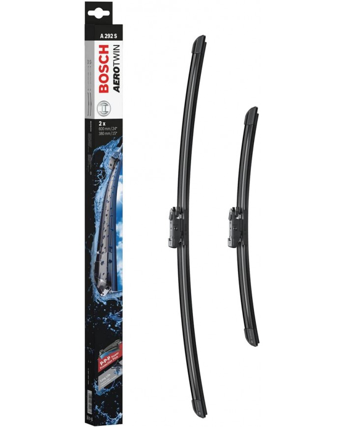 Bosch Automotive Tergicristalli Aerotwin A292S, Lunghezza 600Mm/380Mm, 1 Set Per Parabrezza Anteriore Bosch Automotive Tergicristalli Aerotwin A292S, Lunghezza 600Mm/380Mm, 1 Set Per Parabrezza Anteriore