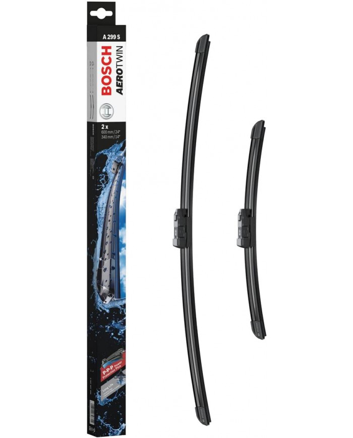 Bosch Automotive Tergicristall Aerotwin A299S, Lunghezza 600Mm/340Mm, 1 Set Per Parabrezza Anteriore, 5 x 3.4 x 60 cm 20 grammi Bosch Automotive Tergicristall Aerotwin A299S, Lunghezza 600Mm/340Mm, 1 Set Per Parabrezza Anteriore, 5 x 3.4 x 60 cm 20 grammi