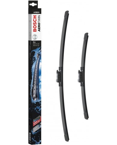 Bosch Automotive Tergicristalli Aerotwin A555S, Lunghezza 600Mm/400Mm, 1 Set Per Parabrezza Anteriore, 69.8 x 5.31 x 3.91 cm Bosch Automotive Tergicristalli Aerotwin A555S, Lunghezza 600Mm/400Mm, 1 Set Per Parabrezza Anteriore, 69.8 x 5.31 x 3.91 cm