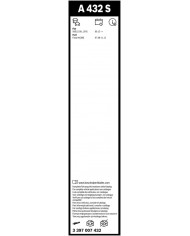 Tergicristalli Bosch Aerotwin A432S, Lunghezza 650mm/380mm, 1 set per parabrezza anteriore Tergicristalli Bosch Aerotwin A432S, Lunghezza 650mm/380mm, 1 set per parabrezza anteriore