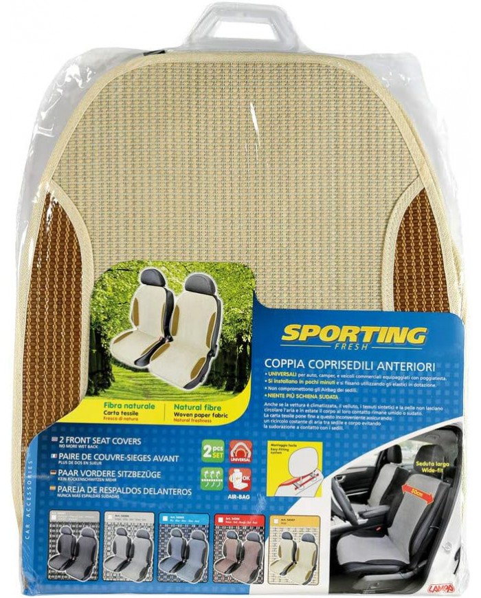 Lampa 54503 Sporting Fresh, Coppia schienali in Fibra Naturale - Antracite