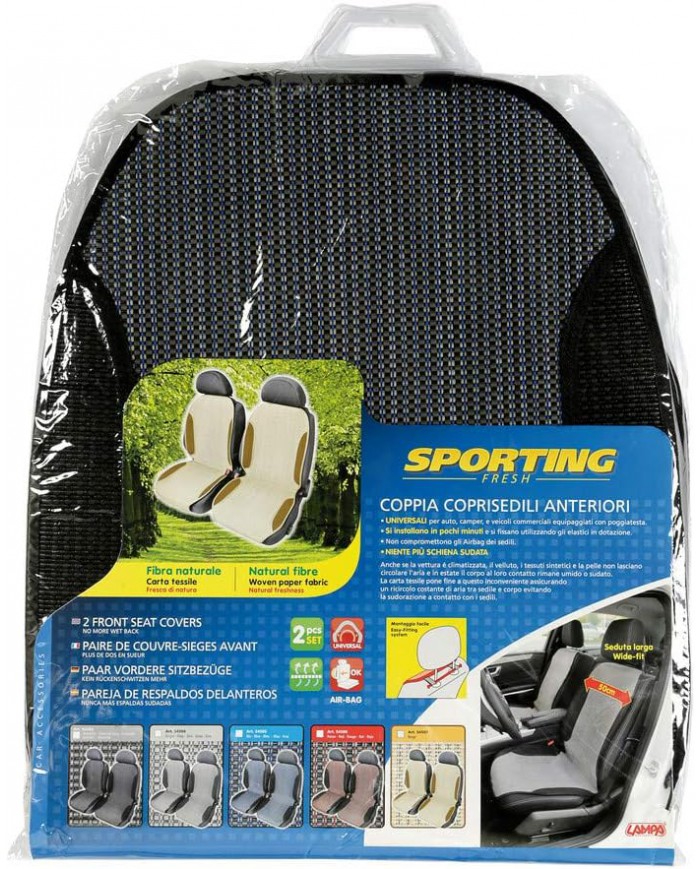 Lampa 54503 Sporting Fresh, Coppia schienali in Fibra Naturale - Antracite