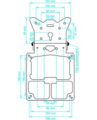 90153 PORTATARGA XTREME UNIVERSALE ALLUMINIO REGOLABILE TUNING MOTO PORTA TARGA STYLING NERO