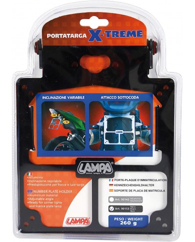 90153 PORTATARGA XTREME UNIVERSALE ALLUMINIO REGOLABILE TUNING MOTO PORTA TARGA STYLING NERO 90153 PORTATARGA XTREME UNIVERSALE ALLUMINIO REGOLABILE TUNING MOTO PORTA TARGA STYLING NERO