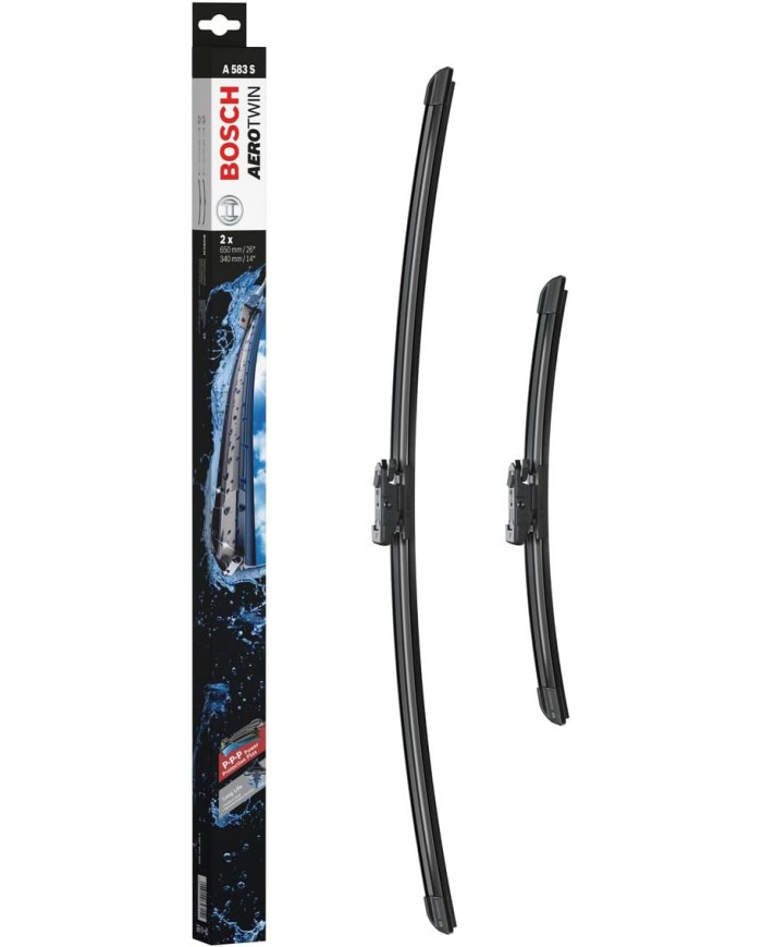 Bosch Automotive Tergicristalli Aerotwin A583S, Lunghezza 650 Mm/340 Mm, Nero Bosch Automotive Tergicristalli Aerotwin A583S, Lunghezza 650 Mm/340 Mm, Nero