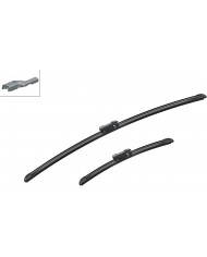 Bosch Automotive Tergicristalli Aerotwin A583S, Lunghezza 650 Mm/340 Mm, Nero