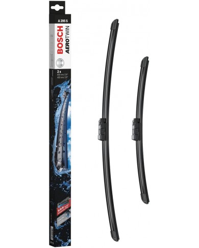 Tergicristalli Bosch Aerotwin A295S, Lunghezza 600mm/400mm, 1 set per parabrezza anteriore Tergicristalli Bosch Aerotwin A295S, Lunghezza 600mm/400mm, 1 set per parabrezza anteriore
