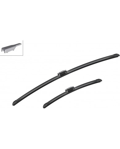 Tergicristalli Bosch Aerotwin A250S, Lunghezza 650mm/360mm, 1 set per parabrezza anteriore Tergicristalli Bosch Aerotwin A250S, Lunghezza 650mm/360mm, 1 set per parabrezza anteriore
