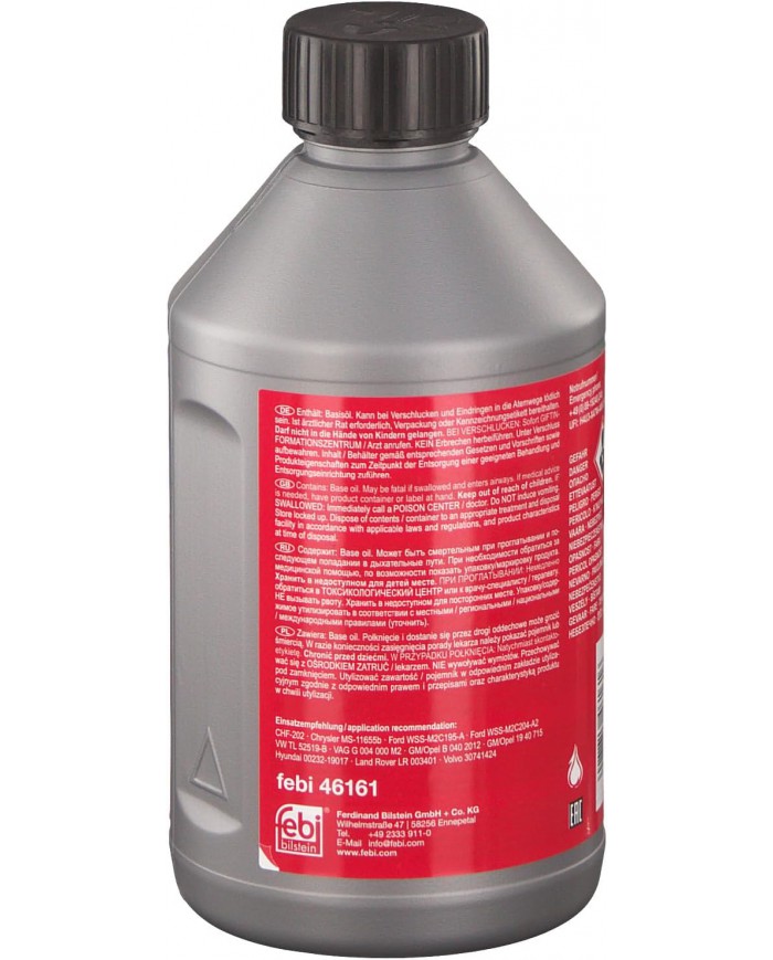 febi bilstein 46161 olio idraulico per impianto idraulico, servosterzo + sistema controllo livello | AUDI, BMW, MINI (BMW),