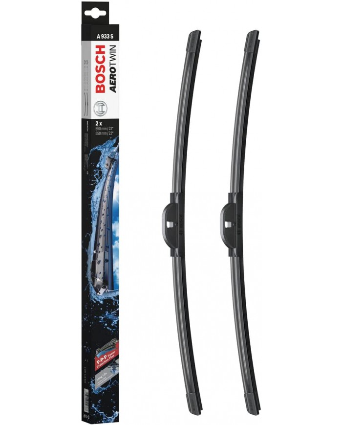 Tergicristalli Bosch Aerotwin A933S, Lunghezza 550mm/550mm, 1 set per parabrezza anteriore