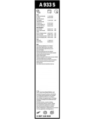 Tergicristalli Bosch Aerotwin A933S, Lunghezza 550mm/550mm, 1 set per parabrezza anteriore