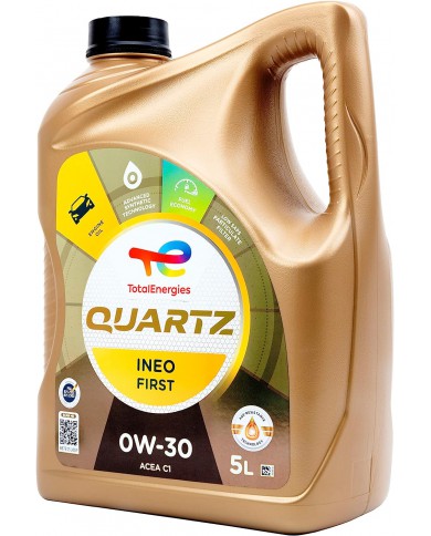 Olio lubrificante per motori Total Quartz Ineo First 0W-30 5 litri Olio lubrificante per motori Total Quartz Ineo First 0W-30 5 litri