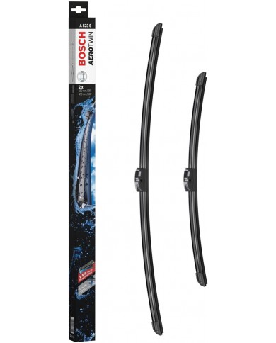 Tergicristalli Bosch Aerotwin A523S, Lunghezza 650mm/450mm, 1 set per parabrezza anteriore Tergicristalli Bosch Aerotwin A523S, Lunghezza 650mm/450mm, 1 set per parabrezza anteriore