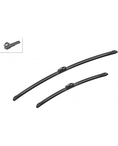 Tergicristalli Bosch Aerotwin A523S, Lunghezza 650mm/450mm, 1 set per parabrezza anteriore Tergicristalli Bosch Aerotwin A523S, Lunghezza 650mm/450mm, 1 set per parabrezza anteriore