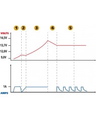 Lampa 70178 Amperomatic Trainer, caricabatteria Intelligente, 6/12V - 0,55/1A