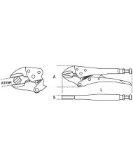 Beta 1052 240 Pinze regolabili autobloccanti ganasce concave Beta 1052 240 Pinze regolabili autobloccanti ganasce concave