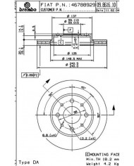 Brembo 09.8616.10 - Disco Freno Anteriore - Set di 2 dischi