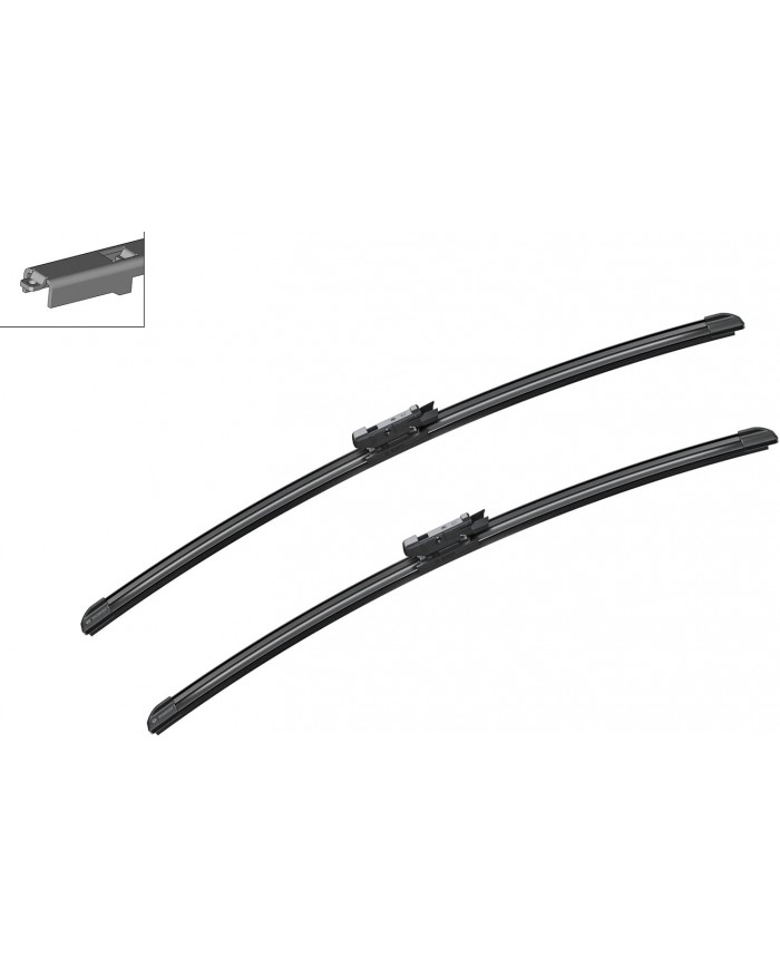 Tergicristalli Bosch Aerotwin A955S, Lunghezza 600mm/575mm, 1 set per parabrezza anteriore Tergicristalli Bosch Aerotwin A955S, Lunghezza 600mm/575mm, 1 set per parabrezza anteriore