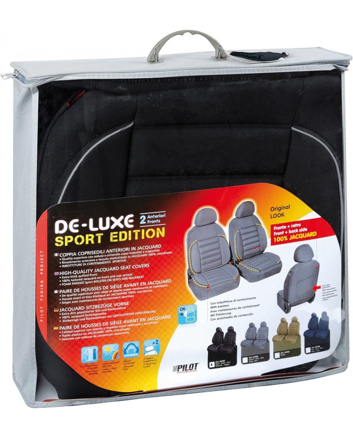 Lampa 54785 Sport-Edition Deluxe Coppia Coprisedili Anteriori, Nero Lampa 54785 Sport-Edition Deluxe Coppia Coprisedili Anteriori, Nero