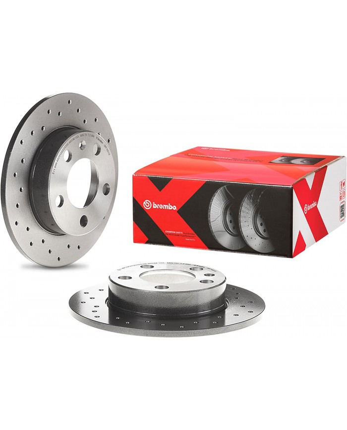 Brembo 08.7165.11 - Disco Freno con Verniciatura UV (Set di 2) - Posteriore