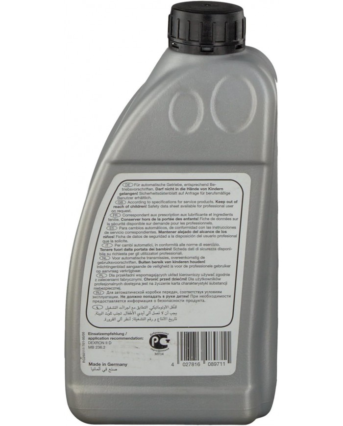 febi bilstein 08971 olio per cambi automatici ATF (1 litro, rosso) trasmissioni automatiche, convertitore e sterzo idraulico | febi bilstein 08971 olio per cambi automatici ATF (1 litro, rosso) trasmissioni automatiche, convertitore e sterzo idraulico |