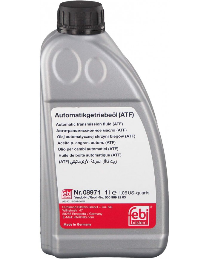 febi bilstein 08971 olio per cambi automatici ATF (1 litro, rosso) trasmissioni automatiche, convertitore e sterzo idraulico | febi bilstein 08971 olio per cambi automatici ATF (1 litro, rosso) trasmissioni automatiche, convertitore e sterzo idraulico |