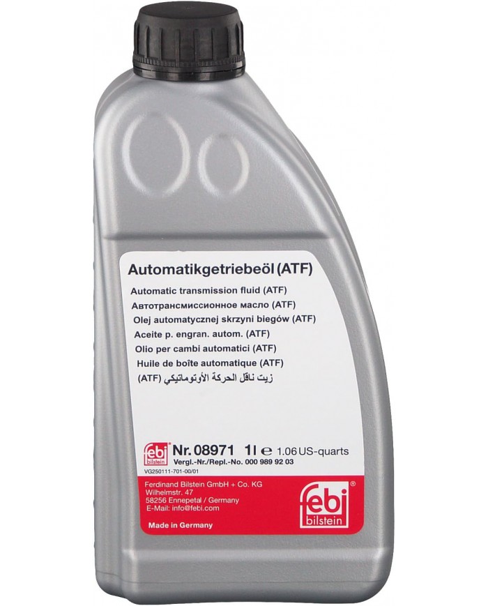 febi bilstein 08971 olio per cambi automatici ATF (1 litro, rosso) trasmissioni automatiche, convertitore e sterzo idraulico | febi bilstein 08971 olio per cambi automatici ATF (1 litro, rosso) trasmissioni automatiche, convertitore e sterzo idraulico |