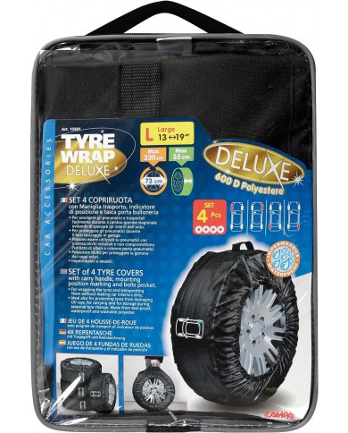 Lampa 15941 Tyre-Wrap Deluxe Set 4 Copriruota in Cordura Lampa 15941 Tyre-Wrap Deluxe Set 4 Copriruota in Cordura