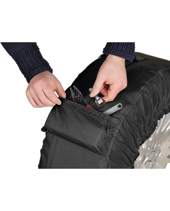 Lampa 15941 Tyre-Wrap Deluxe Set 4 Copriruota in Cordura Lampa 15941 Tyre-Wrap Deluxe Set 4 Copriruota in Cordura