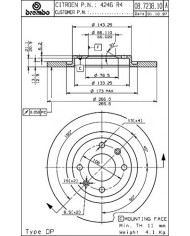 ANT KIT DISCHI + PASTIGLIE FRENO BREMBO 08.7238.10 + P61074