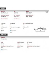ANT KIT DISCHI + PASTIGLIE FRENO BREMBO 08.7238.10 + P61074