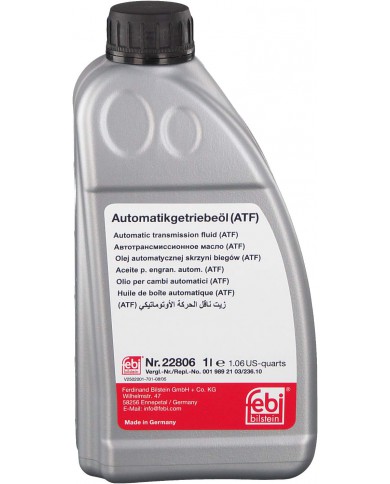 febi bilstein 22806 olio per cambi automatici (ATF) trasmissioni automatiche, convertitore e sterzo idraulico | MERCEDES BENZ febi bilstein 22806 olio per cambi automatici (ATF) trasmissioni automatiche, convertitore e sterzo idraulico | MERCEDES BENZ