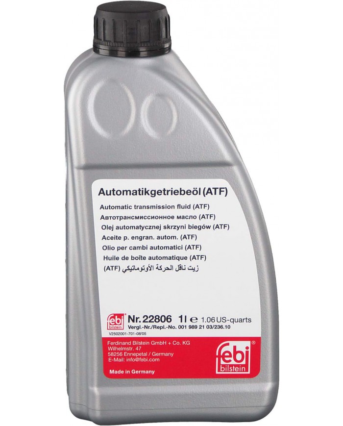 febi bilstein 22806 olio per cambi automatici (ATF) trasmissioni automatiche, convertitore e sterzo idraulico | MERCEDES BENZ febi bilstein 22806 olio per cambi automatici (ATF) trasmissioni automatiche, convertitore e sterzo idraulico | MERCEDES BENZ
