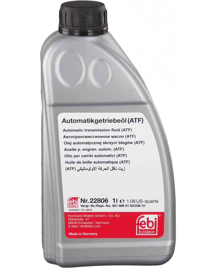 febi bilstein 22806 olio per cambi automatici (ATF) trasmissioni automatiche, convertitore e sterzo idraulico | MERCEDES BENZ febi bilstein 22806 olio per cambi automatici (ATF) trasmissioni automatiche, convertitore e sterzo idraulico | MERCEDES BENZ