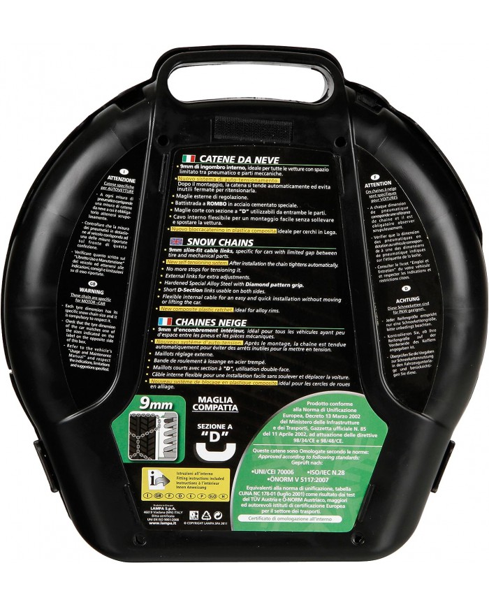 SNOWDRIVE 16080 Catene Neve Gruppo 14 Rombo, 9 mm SNOWDRIVE 16080 Catene Neve Gruppo 14 Rombo, 9 mm