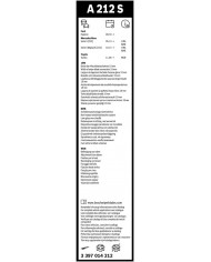 Tergicristalli Bosch Aerotwin A212S, Lunghezza 650mm/550mm, 1 set per parabrezza anteriore Tergicristalli Bosch Aerotwin A212S, Lunghezza 650mm/550mm, 1 set per parabrezza anteriore