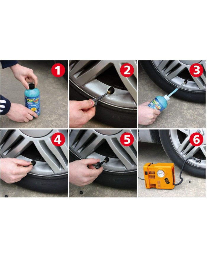 Kit riparazione pneumatici tubeless elettrico 12V Kit riparazione pneumatici tubeless elettrico 12V