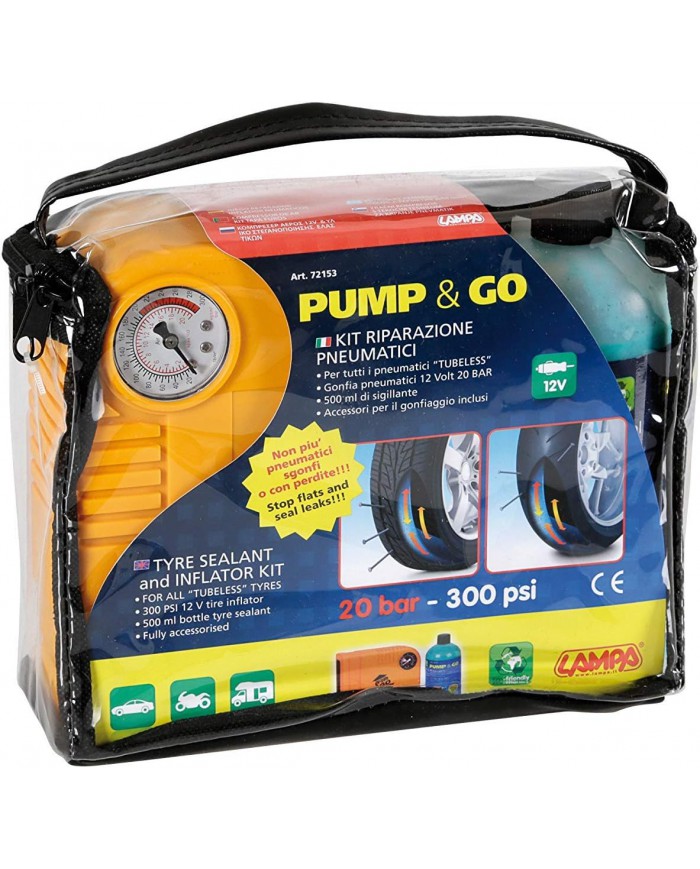 Kit riparazione pneumatici tubeless elettrico 12V Kit riparazione pneumatici tubeless elettrico 12V