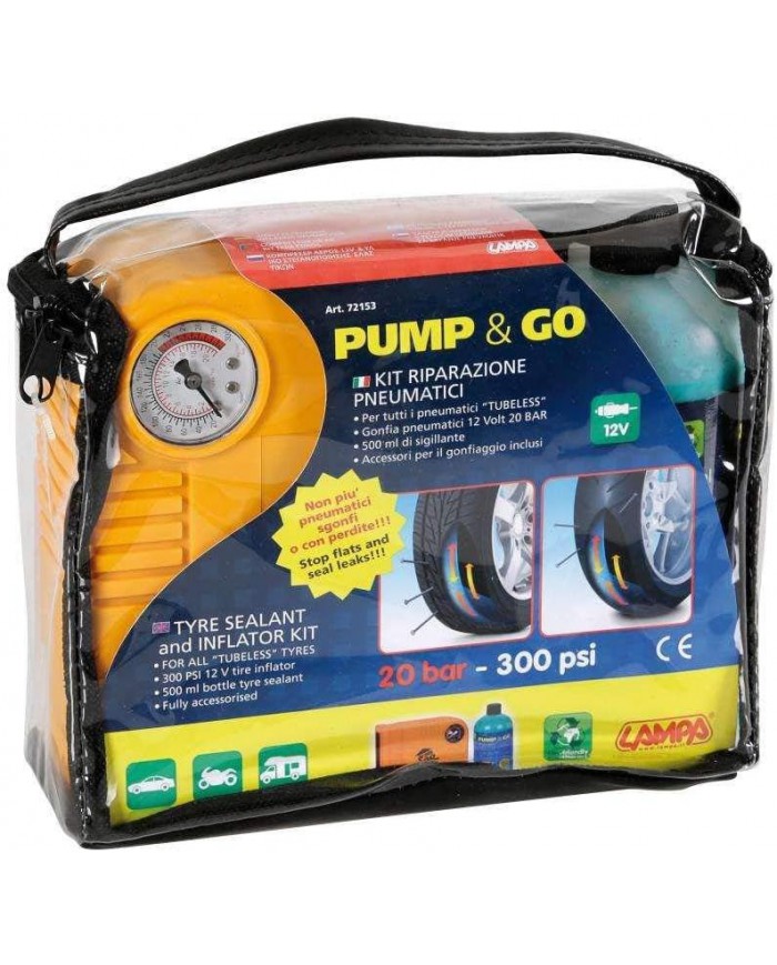 Kit riparazione pneumatici tubeless elettrico 12V Kit riparazione pneumatici tubeless elettrico 12V